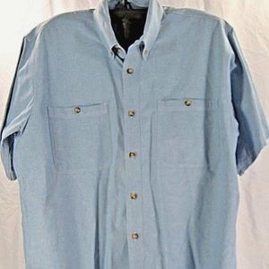 Cabela’s Men’s SS Button Down Shirt Blue L/Regular